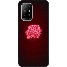 OPPO F19 Pro+ Case Hülle - Silikon schwarz Spring 23 neon rose