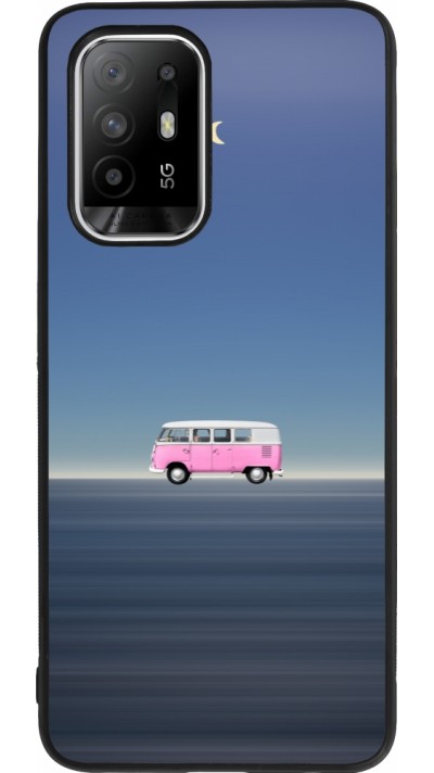 Coque OPPO F19 Pro+ - Silicone rigide noir Spring 23 pink bus