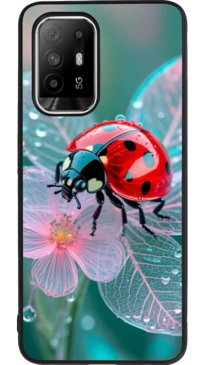 Coque OPPO F19 Pro+ - Silicone rigide noir Ladybird in bloom Spring 2026