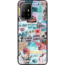 OPPO F19 Pro+ Case Hülle - Silikon schwarz Summer 20 collage