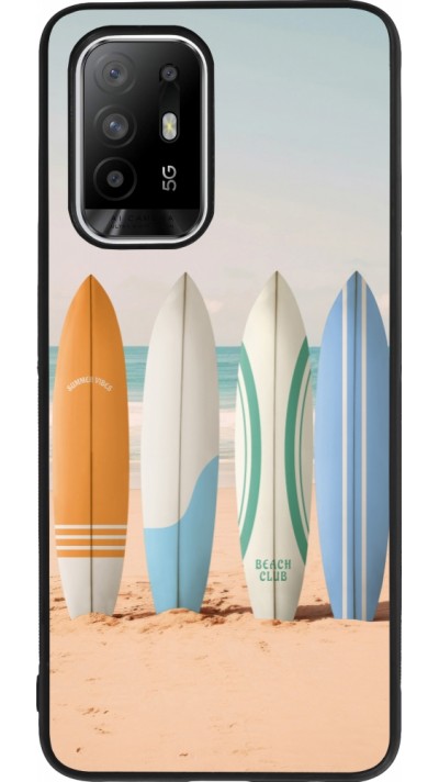 Coque OPPO F19 Pro+ - Silicone rigide noir Summer surfboard 2025
