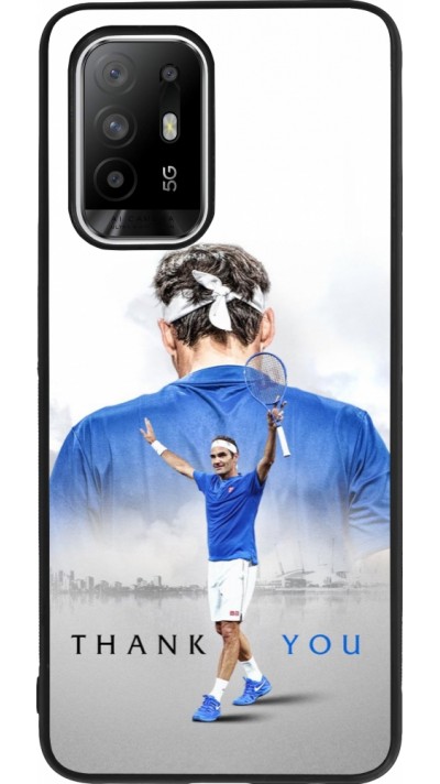 Coque OPPO F19 Pro+ - Silicone rigide noir Thank you Roger