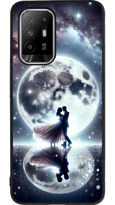 Coque OPPO F19 Pro+ - Silicone rigide noir Valentine 2024 Love under the moon
