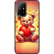 OPPO F19 Pro+ Case Hülle - Silikon schwarz Valentin 2024 Teddy Liebe