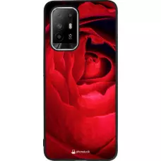 Coque OPPO F19 Pro+ - Silicone rigide noir Valentine 2022 Rose