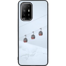 OPPO F19 Pro+ Case Hülle - Silikon schwarz Winter 22 ski lift