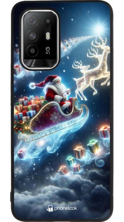 OPPO F19 Pro+ Case Hülle - Silikon schwarz Weihnachten 2023 Verzauberter Weihnachtsmann