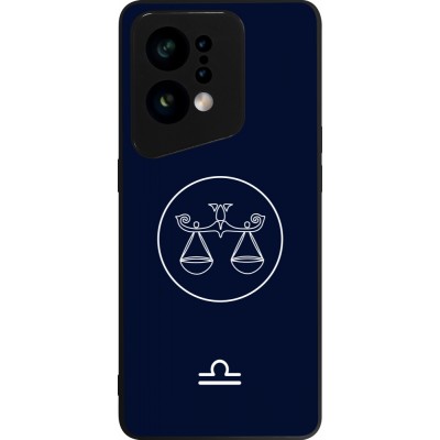 OPPO Find X5 Case Hülle - Silikon schwarz Astrologie Waage