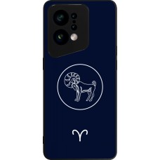 OPPO Find X5 Case Hülle - Silikon schwarz Astrologie Widder