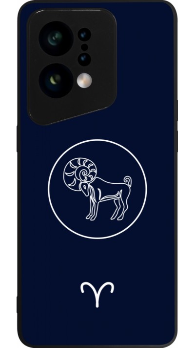 OPPO Find X5 Case Hülle - Silikon schwarz Astrologie Widder