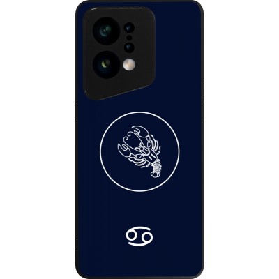 OPPO Find X5 Case Hülle - Silikon schwarz Astrologie Krebs