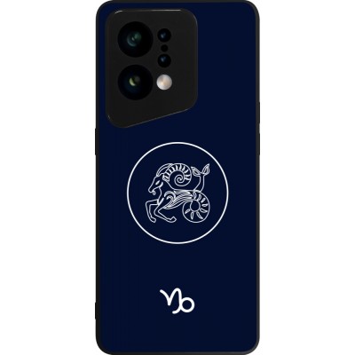 OPPO Find X5 Case Hülle - Silikon schwarz Astrologie Steinbock