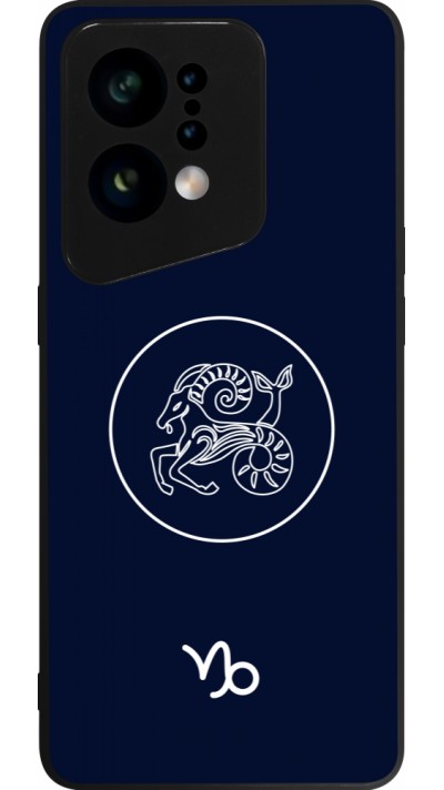 OPPO Find X5 Case Hülle - Silikon schwarz Astrologie Steinbock