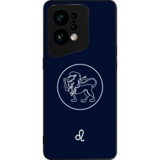 OPPO Find X5 Case Hülle - Silikon schwarz Astrologie Löwe