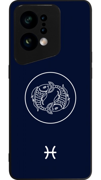 OPPO Find X5 Case Hülle - Silikon schwarz Astrologie Fische