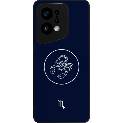OPPO Find X5 Case Hülle - Silikon schwarz Astrologie Skorpion
