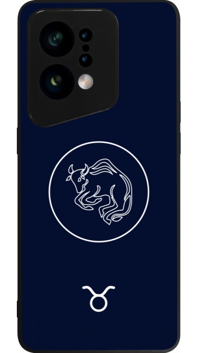 OPPO Find X5 Case Hülle - Silikon schwarz Astrologie Stier