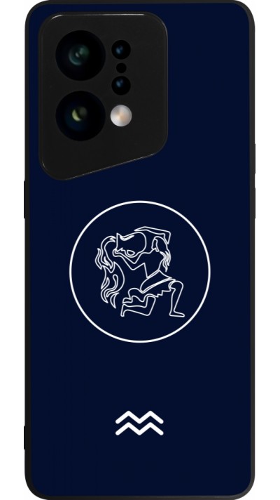 OPPO Find X5 Case Hülle - Silikon schwarz Astrologie Wassermann