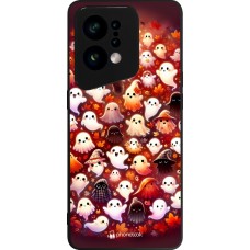 OPPO Find X5 Case Hülle - Silikon schwarz Gespenster Herbst niedlich