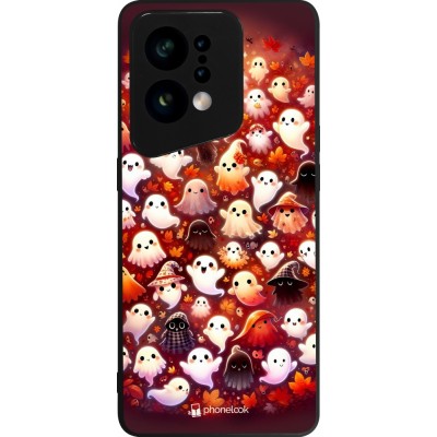 OPPO Find X5 Case Hülle - Silikon schwarz Gespenster Herbst niedlich