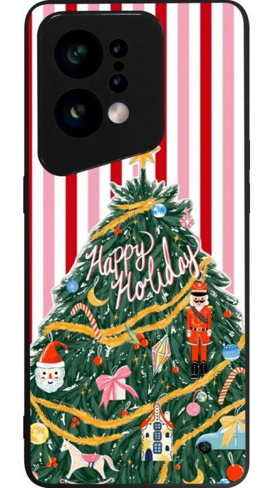 OPPO Find X5 Case Hülle - Silikon schwarz Christmas 25 Happy Holiday