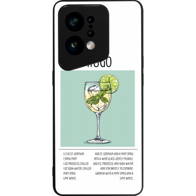 OPPO Find X5 Case Hülle - Silikon schwarz Cocktail Rezept Hugo