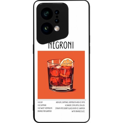 OPPO Find X5 Case Hülle - Silikon schwarz Cocktail Rezept Negroni