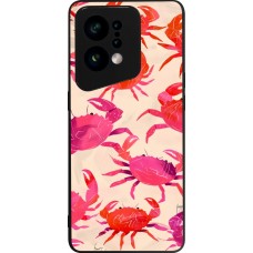 OPPO Find X5 Case Hülle - Silikon schwarz Crabs Paint