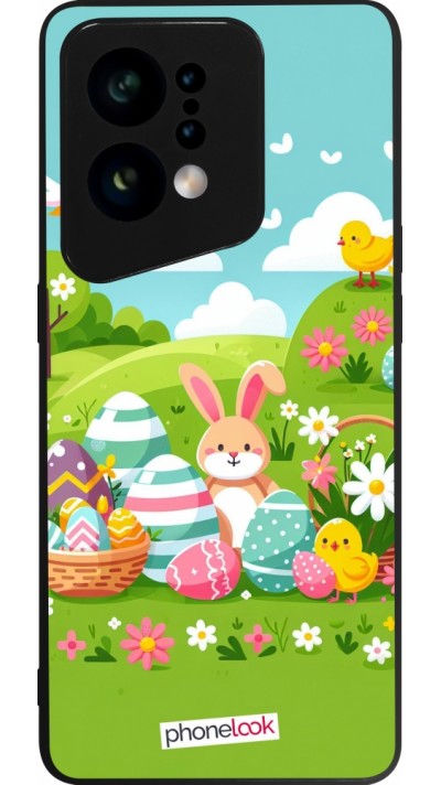 OPPO Find X5 Case Hülle - Silikon schwarz Ostern 2025 Gruen