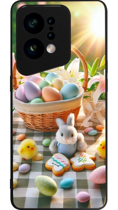 OPPO Find X5 Case Hülle - Silikon schwarz Ostern 2025 Osterkorb