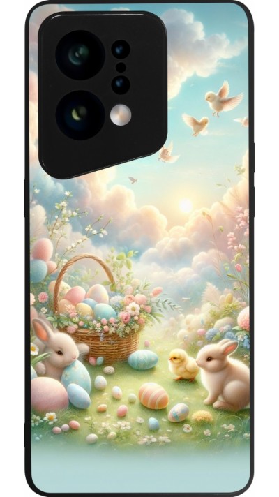 OPPO Find X5 Case Hülle - Silikon schwarz Ostern 2025 Pastell Ostern
