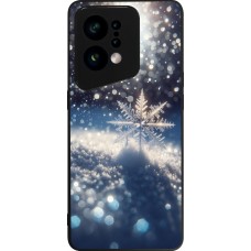 OPPO Find X5 Case Hülle - Silikon schwarz Schneeflocke Solar Glanz