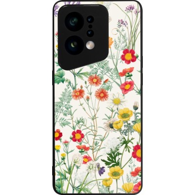 OPPO Find X5 Case Hülle - Silikon schwarz Flora Botanical Wildlife
