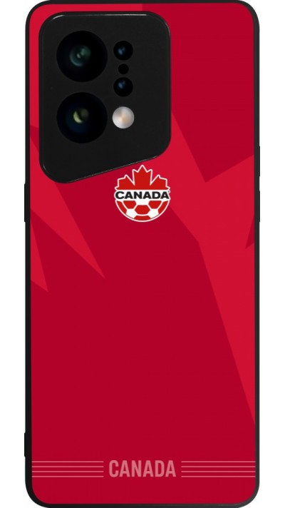 Coque OPPO Find X5 - Silicone rigide noir Maillot de football Canada 2026 personnalisable