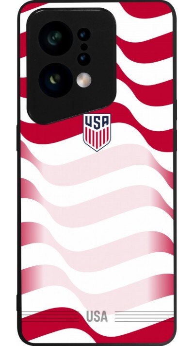 Coque OPPO Find X5 - Silicone rigide noir Maillot de football États-Unis 2026 personnalisable