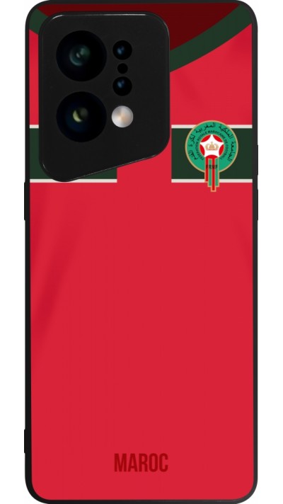 OPPO Find X5 Case Hülle - Silikon schwarz Marokko 2022 personalisierbares Fussballtrikot