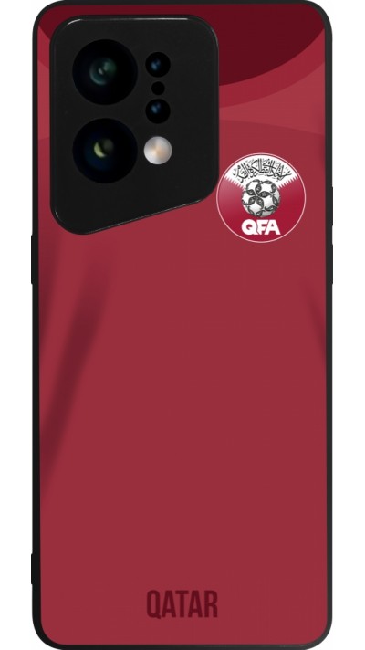 OPPO Find X5 Case Hülle - Silikon schwarz Katar 2022 personalisierbares Fussballtrikot