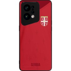 OPPO Find X5 Case Hülle - Silikon schwarz Serbien 2022 personalisierbares Fussballtrikot