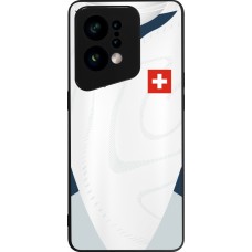 OPPO Find X5 Case Hülle - Silikon schwarz Schweiz Away personalisierbares Fussballtrikot