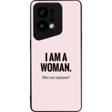 OPPO Find X5 Case Hülle - Silikon schwarz I am a woman