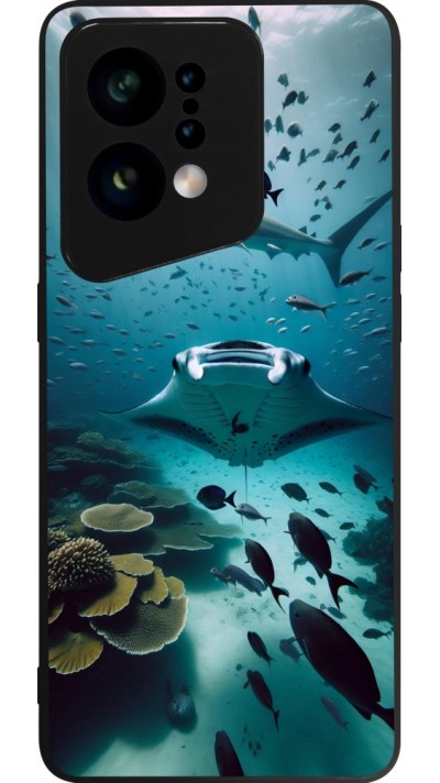 OPPO Find X5 Case Hülle - Silikon schwarz Manta Lagune Reinigung