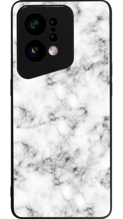 OPPO Find X5 Case Hülle - Silikon schwarz Marble 01