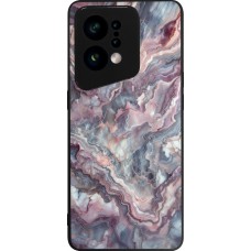 OPPO Find X5 Case Hülle - Silikon schwarz Violetter silberner Marmor