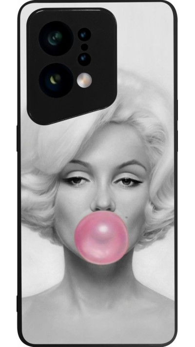 OPPO Find X5 Case Hülle - Silikon schwarz Marilyn Bubble