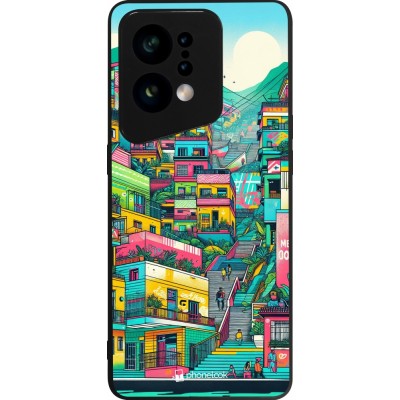 OPPO Find X5 Case Hülle - Silikon schwarz Medellin Comuna 13 Kunst