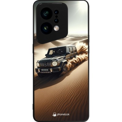OPPO Find X5 Case Hülle - Silikon schwarz Mercedes G Drift Wueste