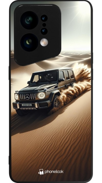 OPPO Find X5 Case Hülle - Silikon schwarz Mercedes G Drift Wueste