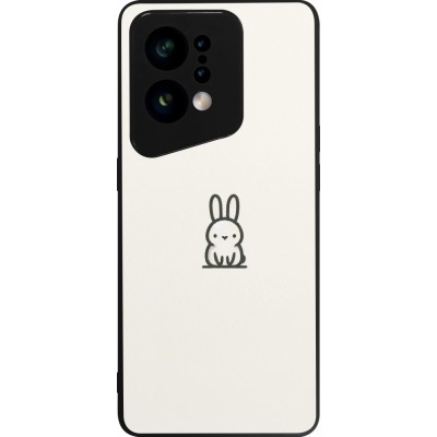 OPPO Find X5 Case Hülle - Silikon schwarz Minimal Häschen Süße