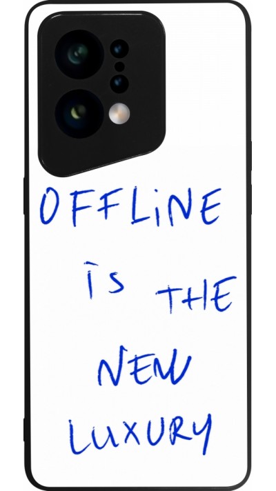 Coque OPPO Find X5 - Silicone rigide noir Offline is the new luxury