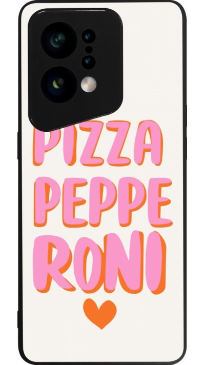Coque OPPO Find X5 - Silicone rigide noir Pizza pepperoni 2026